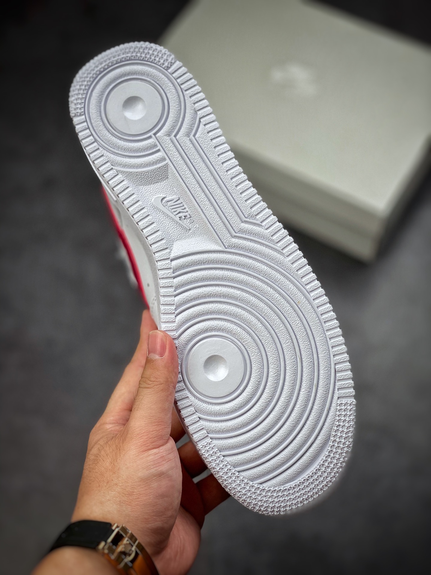 220 Nike Air Force 1 Low 07 白红 #原楦头原纸板315115-154