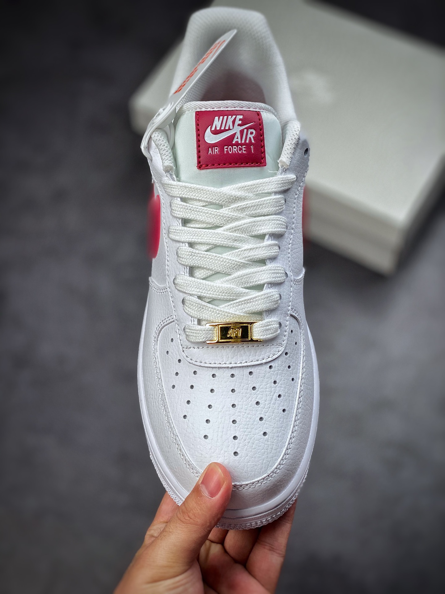 220 Nike Air Force 1 Low 07 白红 #原楦头原纸板315115-154