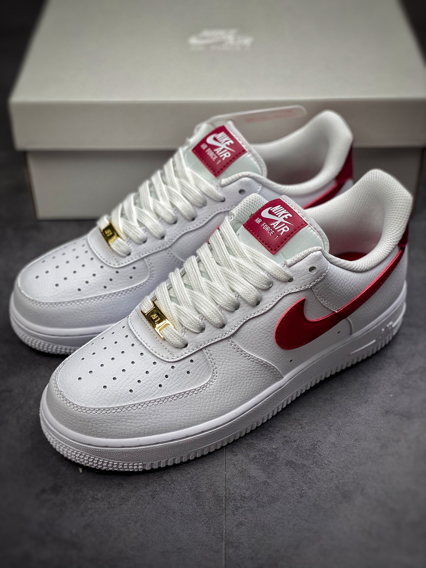 220 Nike Air Force 1 Low 07 白红 #原楦头原纸板315115-154