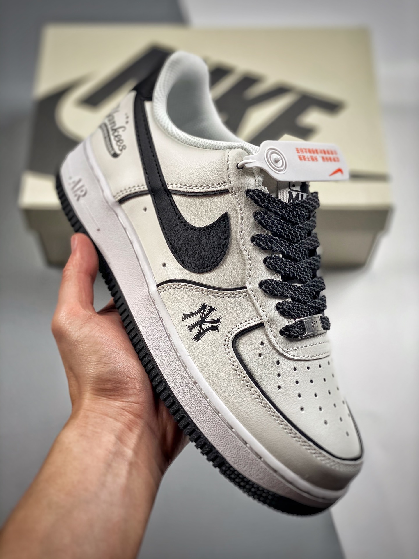 -3 Nike Air Force 1 '07 Low "MLB colaboración negro cielo estrellado" Air Force 1 low top zapatos deportivos, zapatos c…