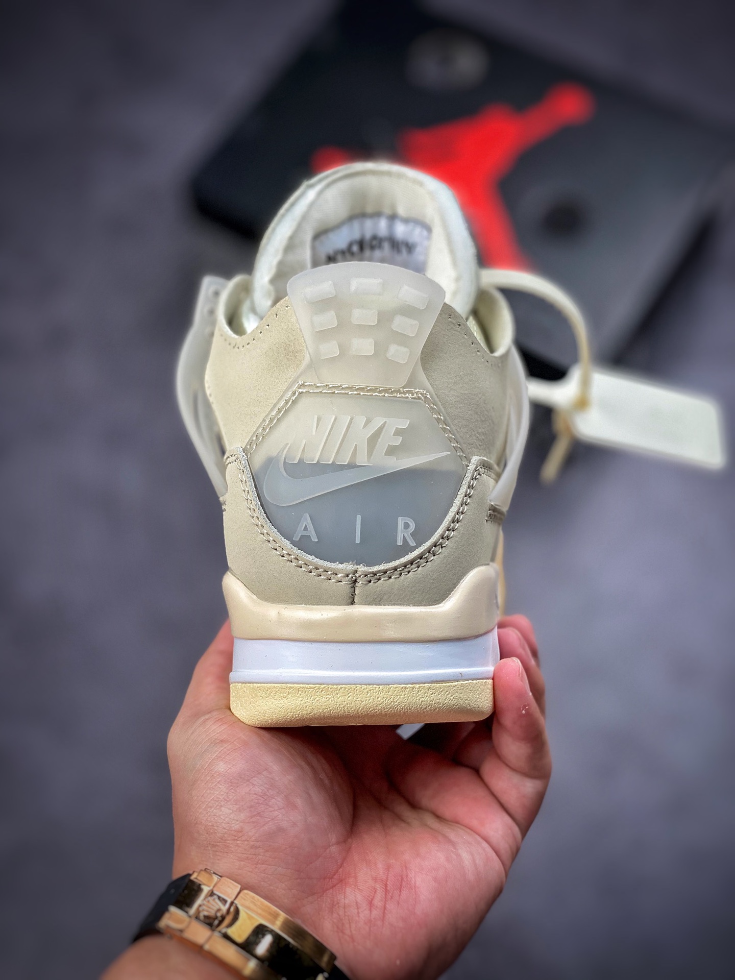240 Off-White x Air Jordan AJ4 Retro”Cream/Sail”“OW联名白帆” CV9388-100