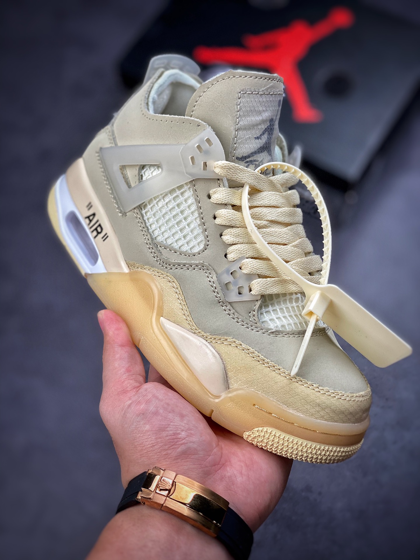 240 Off-White x Air Jordan AJ4 Retro”Cream/Sail”“OW联名白帆” CV9388-100