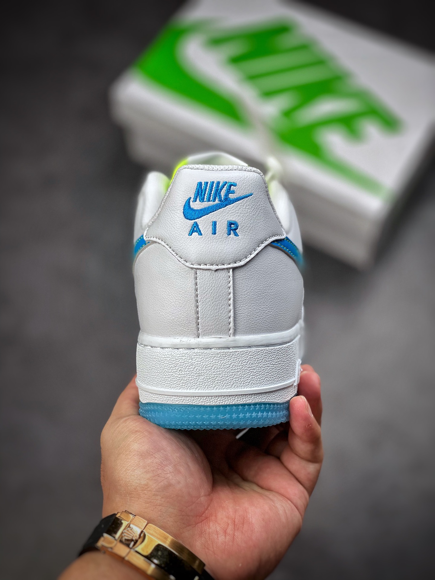 240 Nike Air Force 1 Low 07 白蓝黄渐变 冰柠檬配色 TO1232-111