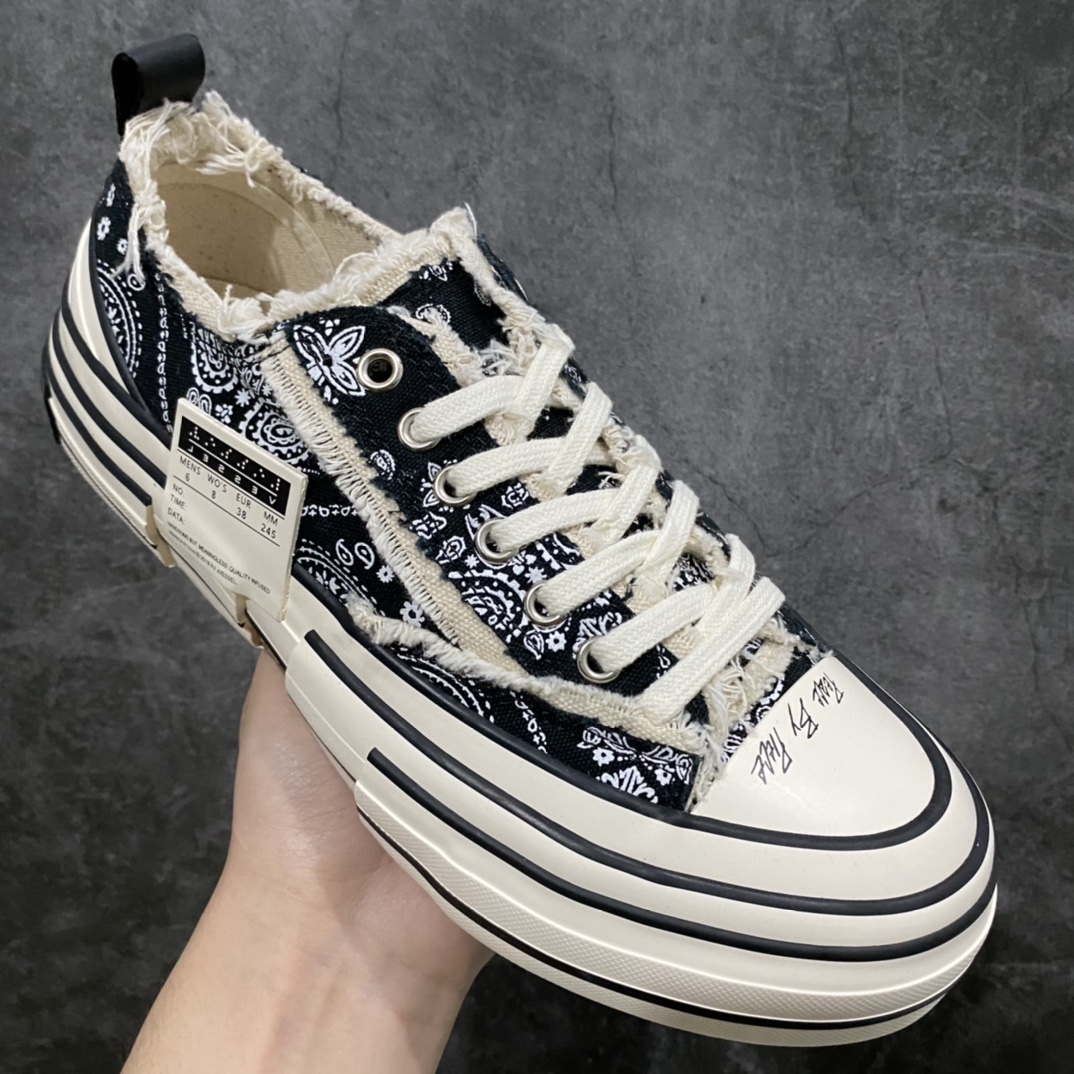 图片[3]-xVESSEL G.O.P. Low 吴建豪主理品牌 解构重叠厚底软木低帮硫化板鞋 腰果花 原鞋数据开发 终端优势供应 当前市售最高版本 正确半贴合鞋标工艺 正确鞋头上翘整体楦型 紫外光变色效果 原厂12蛊司厚实舒适帆布面料 流苏做旧复古效果 支持NFC网页编码识别 升级厚实木塞内底 纯手工贴合多重围条硫化工艺 市售最强品质 实拍即所得 秒杀市场所有版本 随意对比 尺码：35 36 37 38 39 40 41 42 43 44 45-选品中心