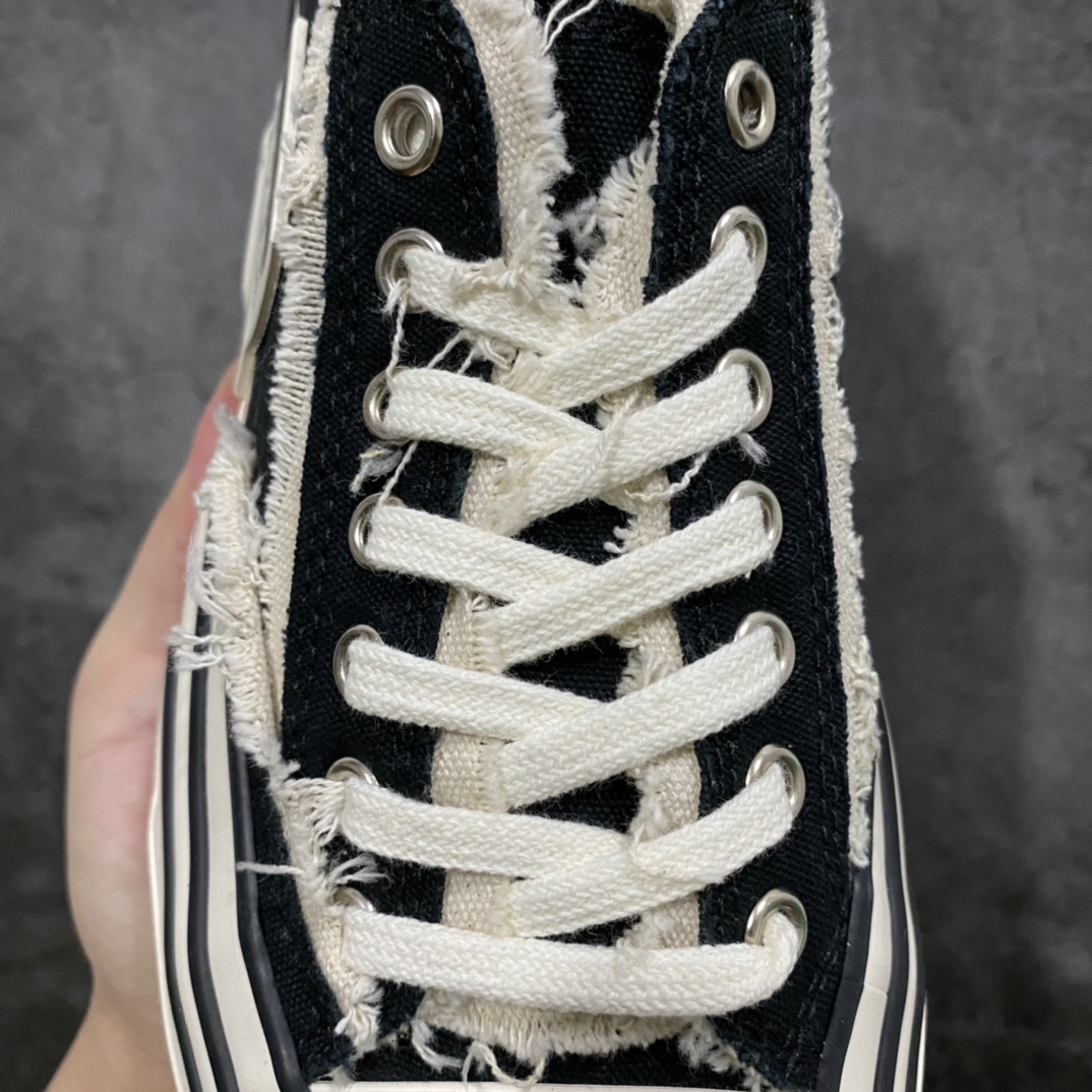 图片[9]-xVESSEL G.O.P. Low 吴建豪主理品牌 解构重叠厚底软木低帮硫化板鞋 经典黑色 原鞋数据开发 终端优势供应 当前市售最高版本 正确半贴合鞋标工艺 正确鞋头上翘整体楦型 紫外光变色效果 原厂12蛊司厚实舒适帆布面料 流苏做旧复古效果 支持NFC网页编码识别 升级厚实木塞内底 纯手工贴合多重围条硫化工艺 市售最强品质 实拍即所得 秒杀市场所有版本 随意对比 尺码：35 36 37 38 39 40 41 42 43 44 45-选品中心