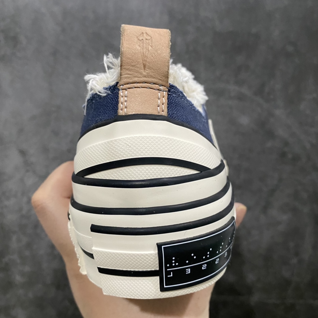 图片[4]-xVESSEL G.O.P. Low 吴建豪主理品牌 解构重叠厚底软木低帮硫化板鞋 深蓝色 原鞋数据开发 终端优势供应 当前市售最高版本 正确半贴合鞋标工艺 正确鞋头上翘整体楦型 紫外光变色效果 原厂12蛊司厚实舒适帆布面料 流苏做旧复古效果 支持NFC网页编码识别 升级厚实木塞内底 纯手工贴合多重围条硫化工艺 市售最强品质 实拍即所得 秒杀市场所有版本 随意对比 尺码：35 36 37 38 39 40 41 42 43 44 45-选品中心