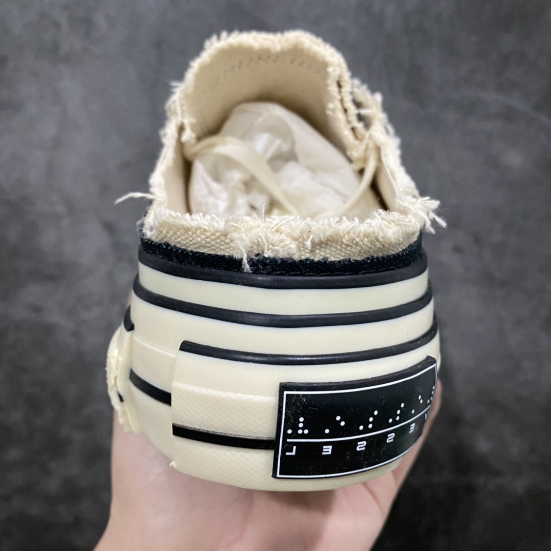 图片[4]-xVESSEL G.O.P. Low 吴建豪主理品牌 解构重叠厚底软木低帮硫化板鞋 黑色半拖 原鞋数据开发 终端优势供应 当前市售最高版本 正确半贴合鞋标工艺 正确鞋头上翘整体楦型 紫外光变色效果 原厂12蛊司厚实舒适帆布面料 流苏做旧复古效果 支持NFC网页编码识别 升级厚实木塞内底 纯手工贴合多重围条硫化工艺 市售最强品质 实拍即所得 秒杀市场所有版本 随意对比 尺码：35 36 37 38 39 40 41 42 43 44 45-选品中心