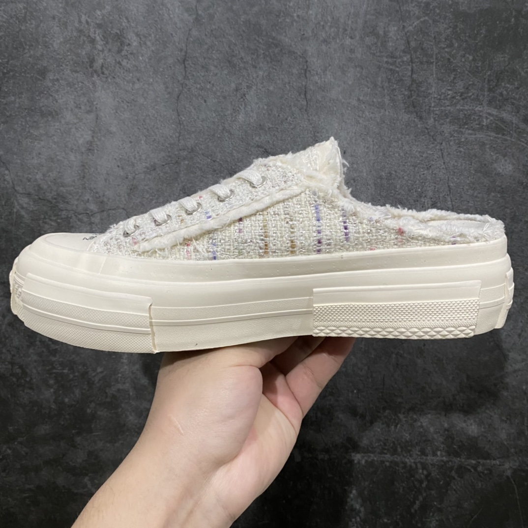 图片[2]-xVESSEL G.O.P. Low 吴建豪主理品牌 解构重叠厚底软木低帮硫化板鞋 小香风半拖 原鞋数据开发 终端优势供应 当前市售最高版本 正确半贴合鞋标工艺 正确鞋头上翘整体楦型 紫外光变色效果 原厂12蛊司厚实舒适帆布面料 流苏做旧复古效果 支持NFC网页编码识别 升级厚实木塞内底 纯手工贴合多重围条硫化工艺 市售最强品质 实拍即所得 秒杀市场所有版本 随意对比 尺码：35 36 37 38 39 40 41 42 43 44 45-选品中心