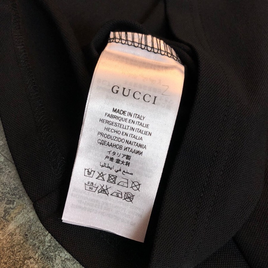 古奇Gucci原单品质2024最新款衣服男装翻领短袖精选专柜订制顶级朱地棉进口面料所有细节做工完美1比1