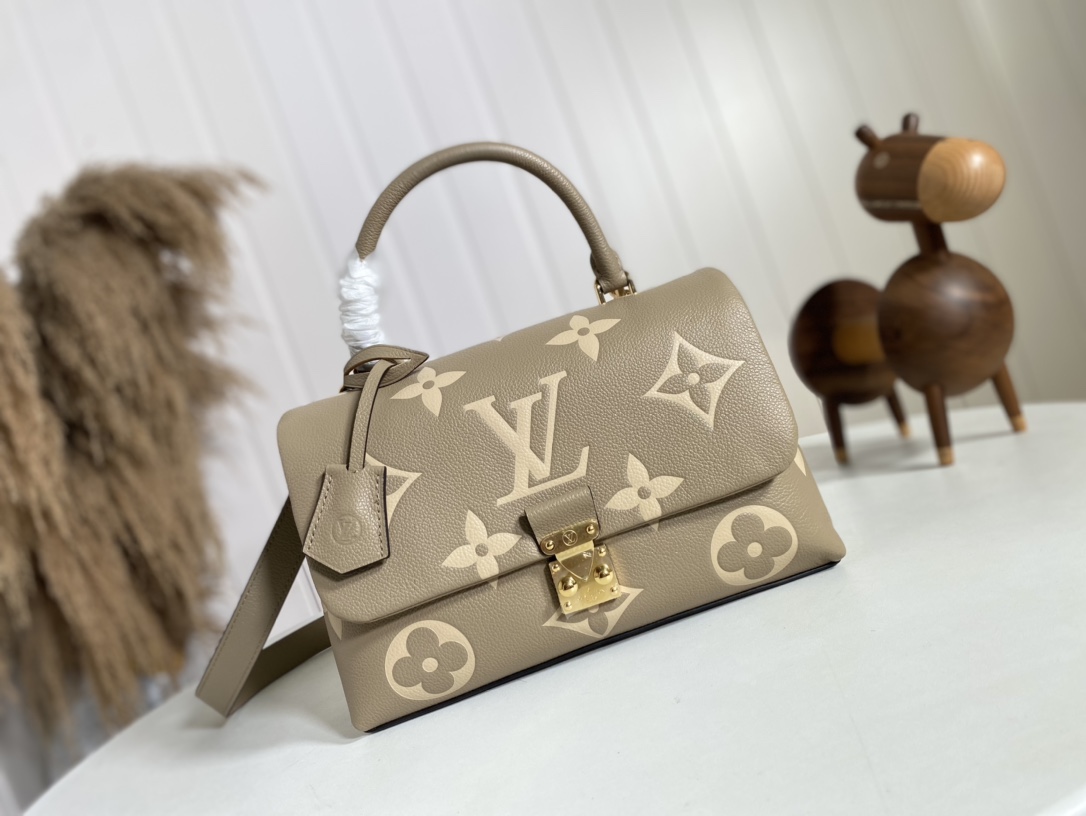 Louis Vuitton Bags Handbags Black Khaki Printing Empreinte​ Cowhide Casual M46041