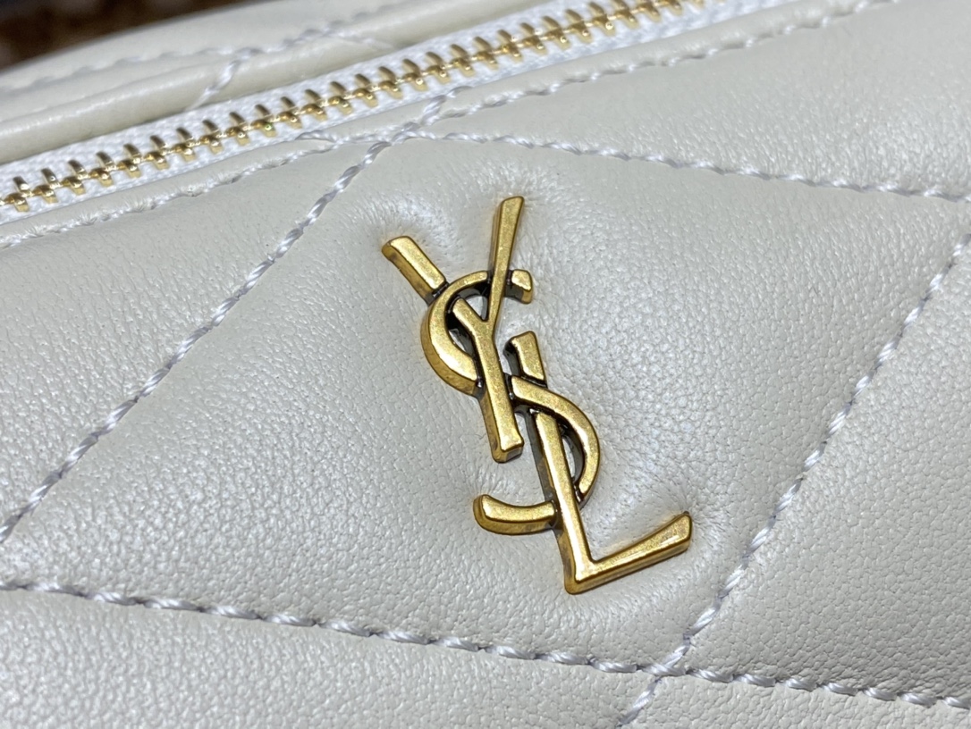 Saint laurent Ysl 𝗦𝗔𝗗𝗘 迷你圆管手袋 699703白色