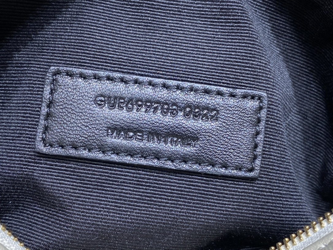 Saint laurent Ysl 𝗦𝗔𝗗𝗘 迷你圆管手袋 699703白色