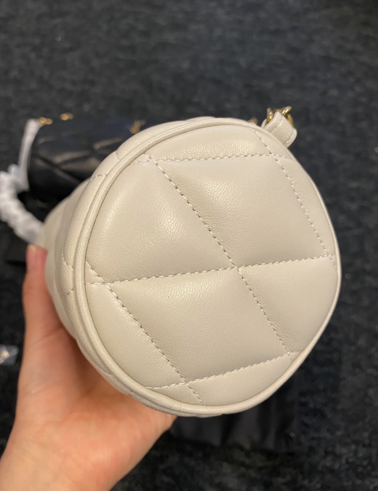 Saint laurent Ysl 𝗦𝗔𝗗𝗘 迷你圆管手袋 699703白色