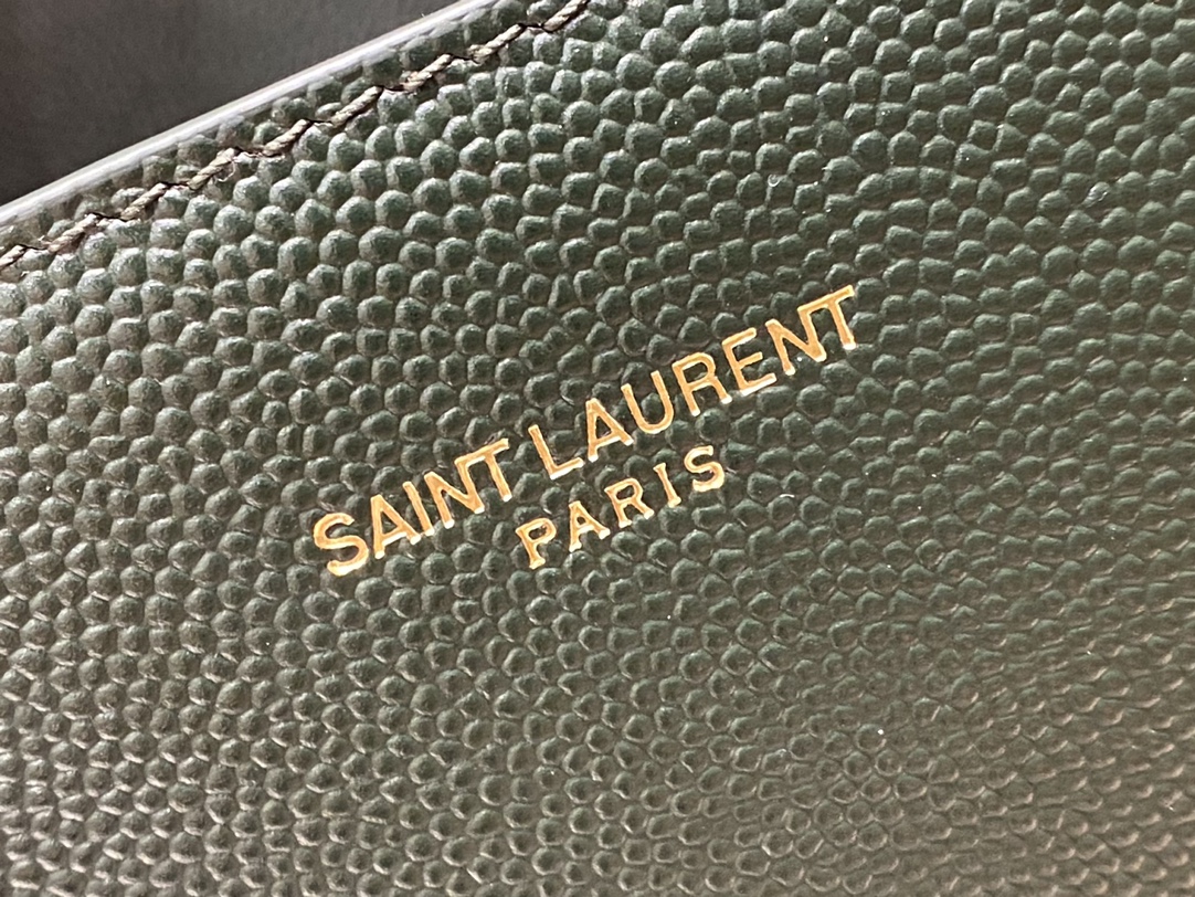 Saint Laurent Ysl CASSANDRA鱼子酱纹手拎包 578000墨绿色