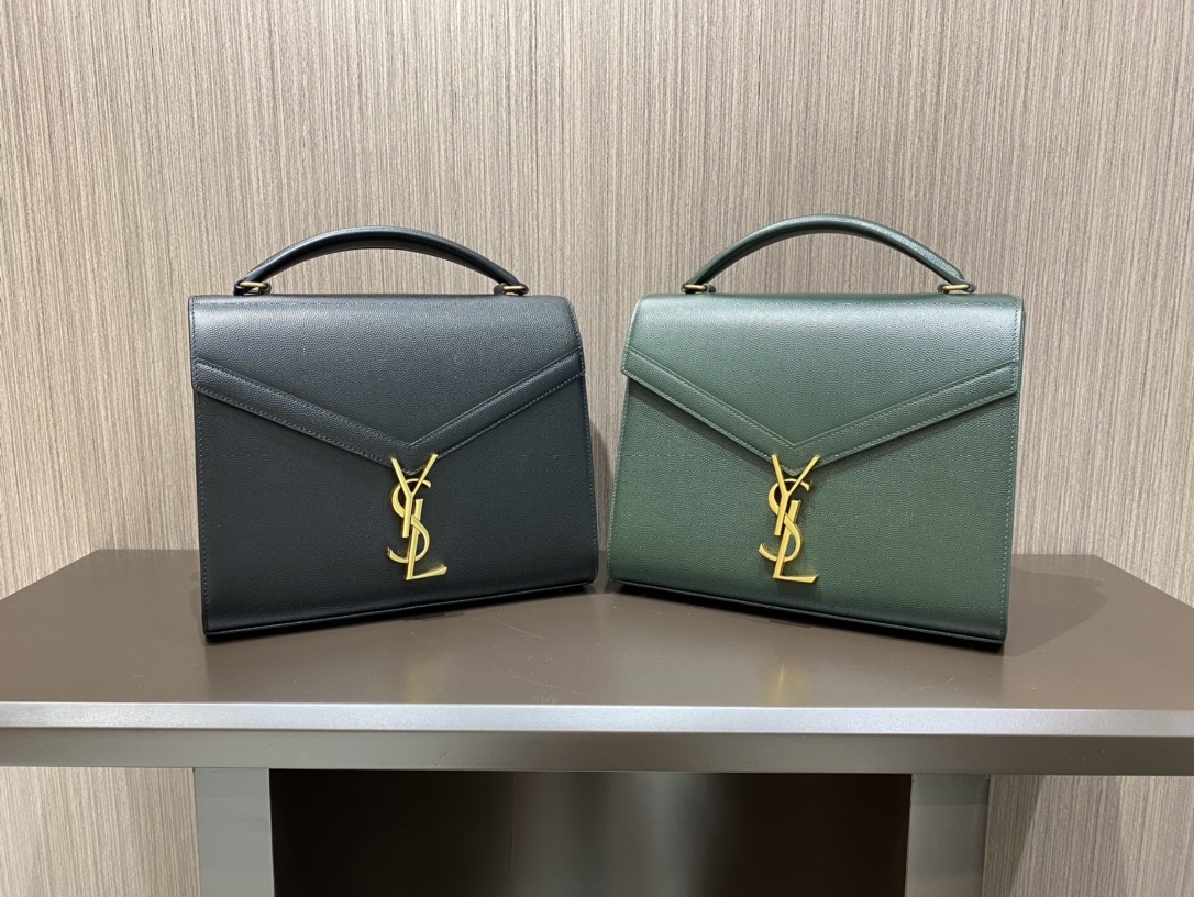 Saint Laurent Ysl CASSANDRA鱼子酱纹手拎包 578000黑色