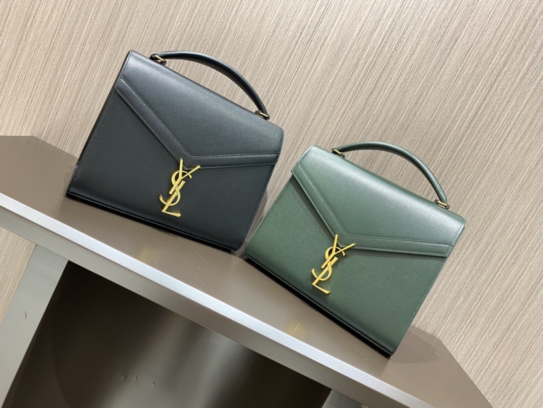 Saint Laurent Ysl CASSANDRA鱼子酱纹手拎包 578000黑色