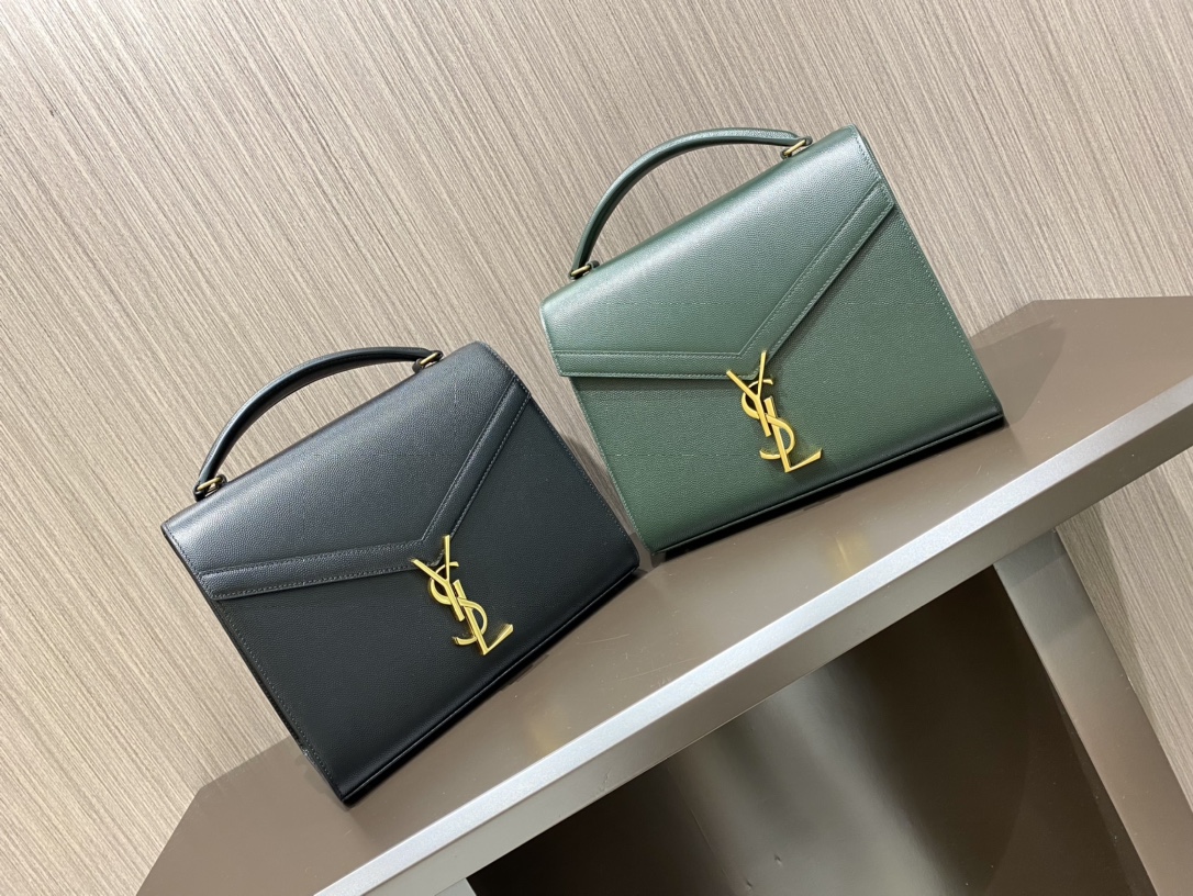 Saint Laurent Ysl CASSANDRA鱼子酱纹手拎包 578000黑色