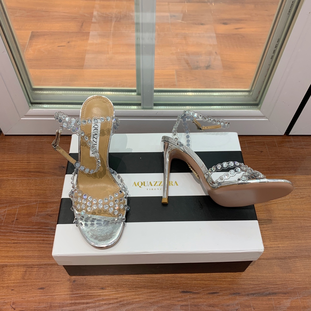 AQUAZZUR*水钻胶片凉鞋夏天穿