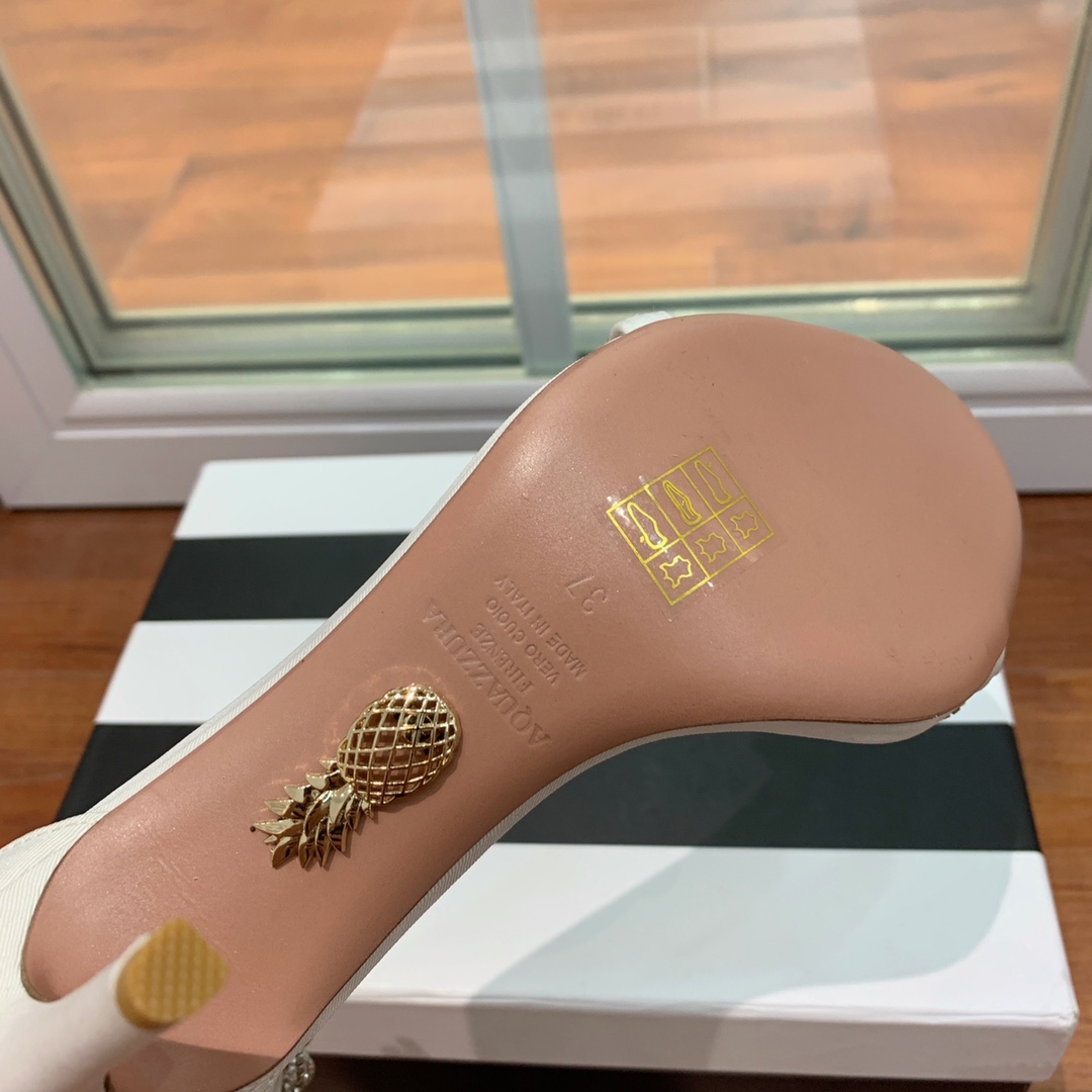 AQUAZZUR*水晶钻链一字带高跟