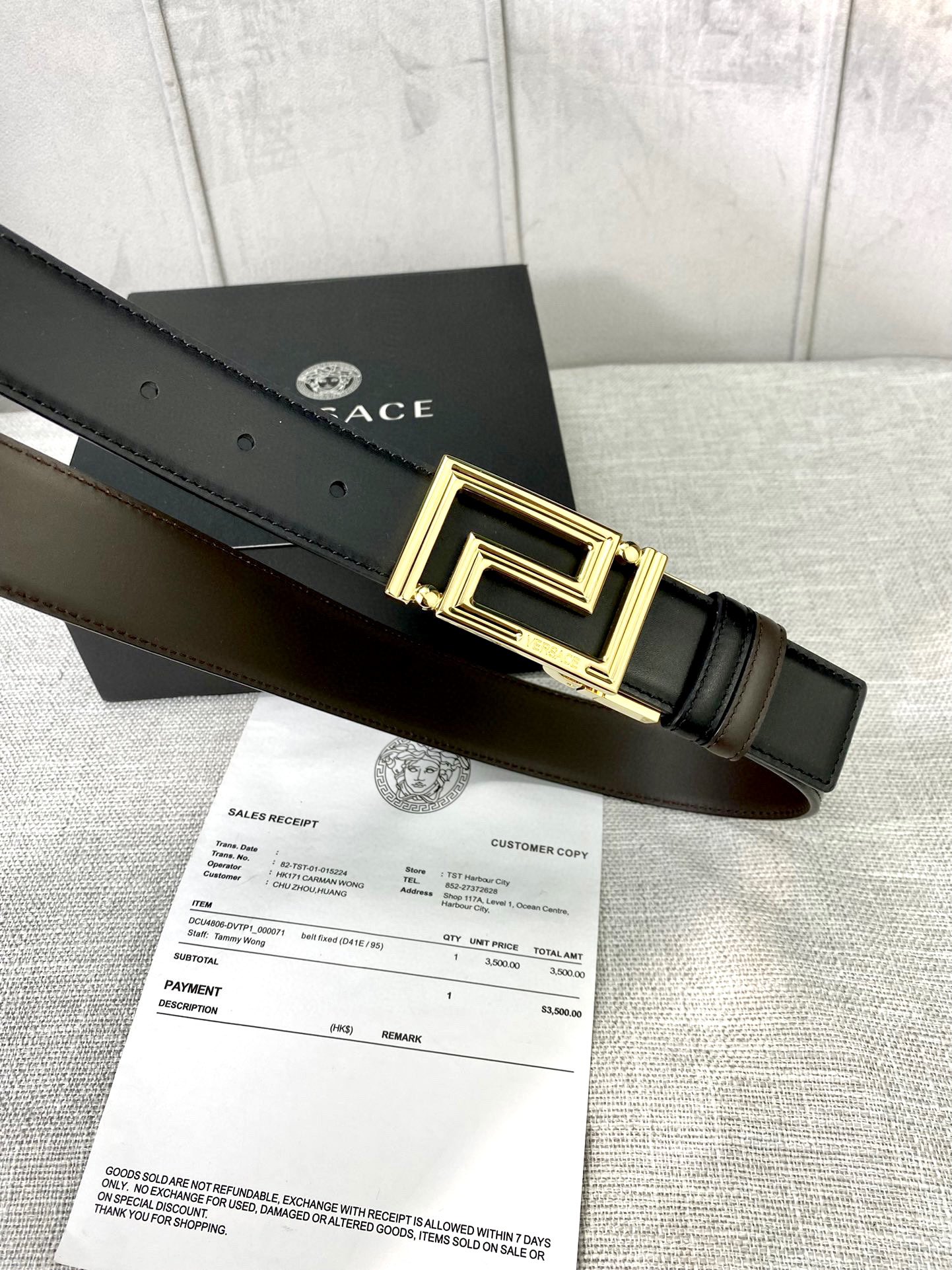 宽度3.5cmVERSACE范思哲此
