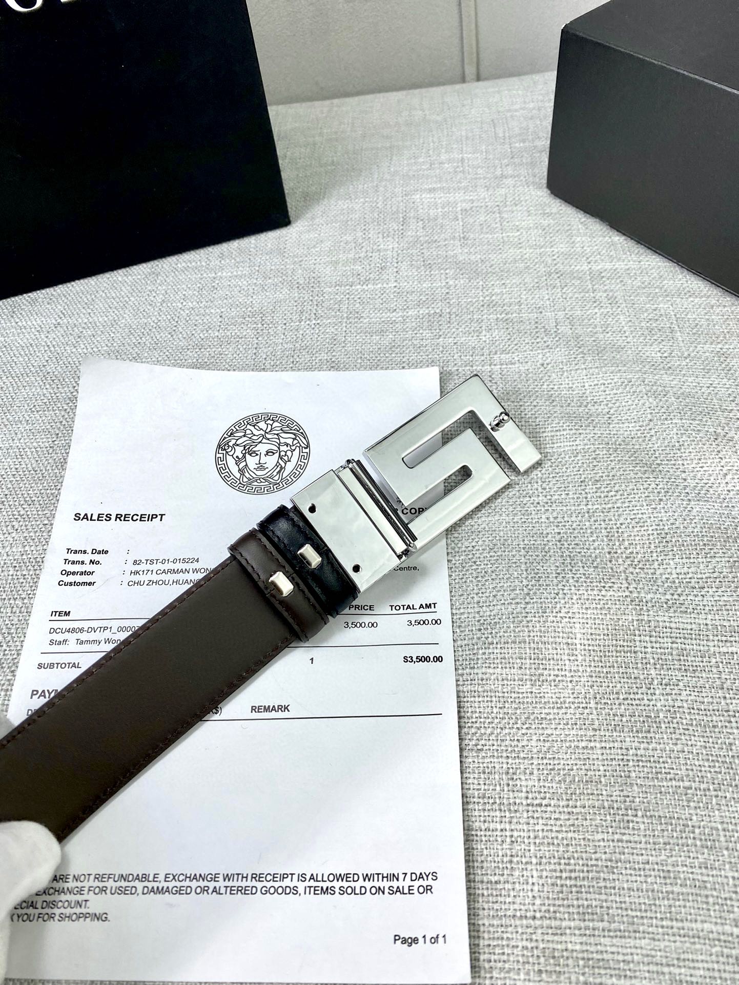 宽度3.5cmVERSACE范思哲此
