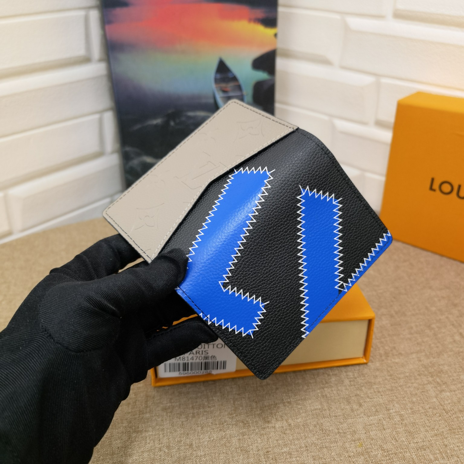 Premium leather card holder front view