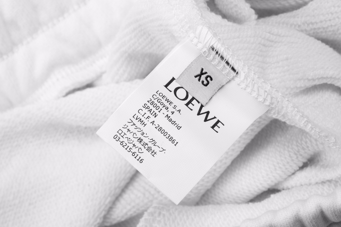 LOEWE 22ss 霓虹刺绣短裤 定制320g毛圈面料