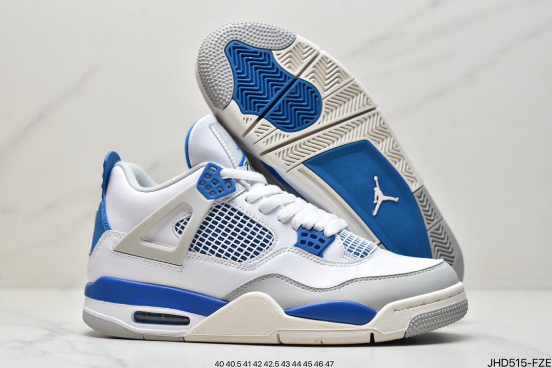 190 真标Travis Scott x Air Jordan 4 蓝麂皮蓝色麂皮鞋面质感不俗308497