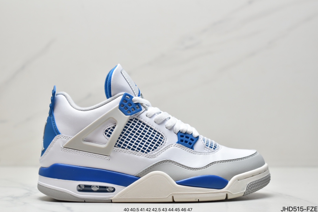 190 真标Travis Scott x Air Jordan 4 蓝麂皮蓝色麂皮鞋面质感不俗308497