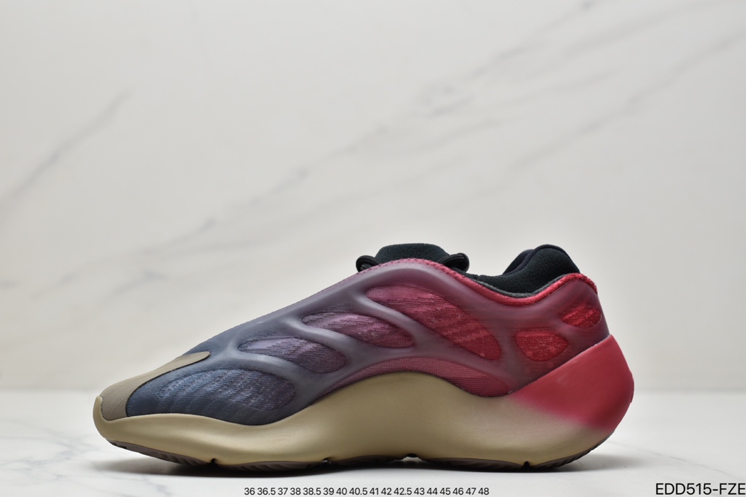 340 Kanye West x Adidas Yeezy 700 V3”Fade Carbon”低帮复古休闲运动穿搭慢跑鞋GW1814