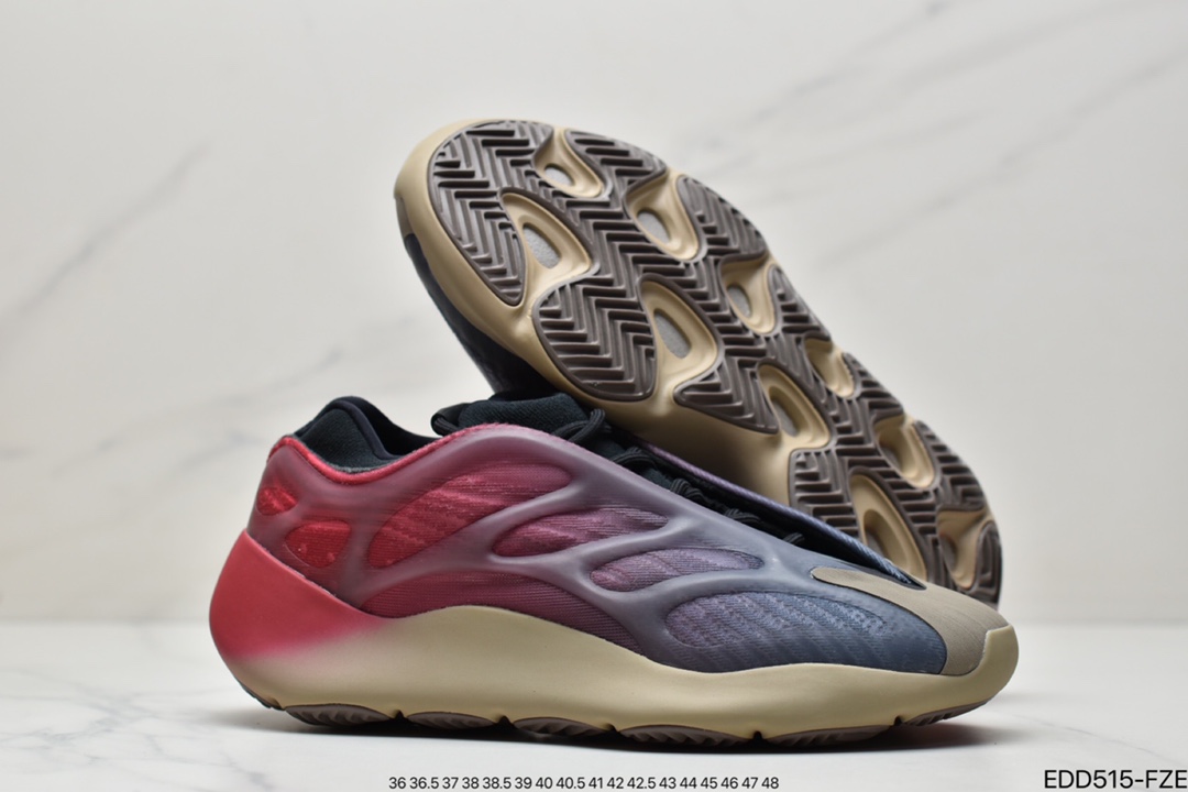 340 Kanye West x Adidas Yeezy 700 V3”Fade Carbon”低帮复古休闲运动穿搭慢跑鞋GW1814