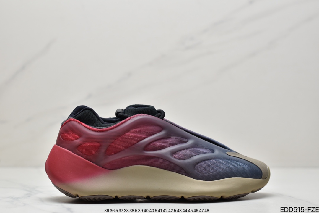 340 Kanye West x Adidas Yeezy 700 V3”Fade Carbon”低帮复古休闲运动穿搭慢跑鞋GW1814