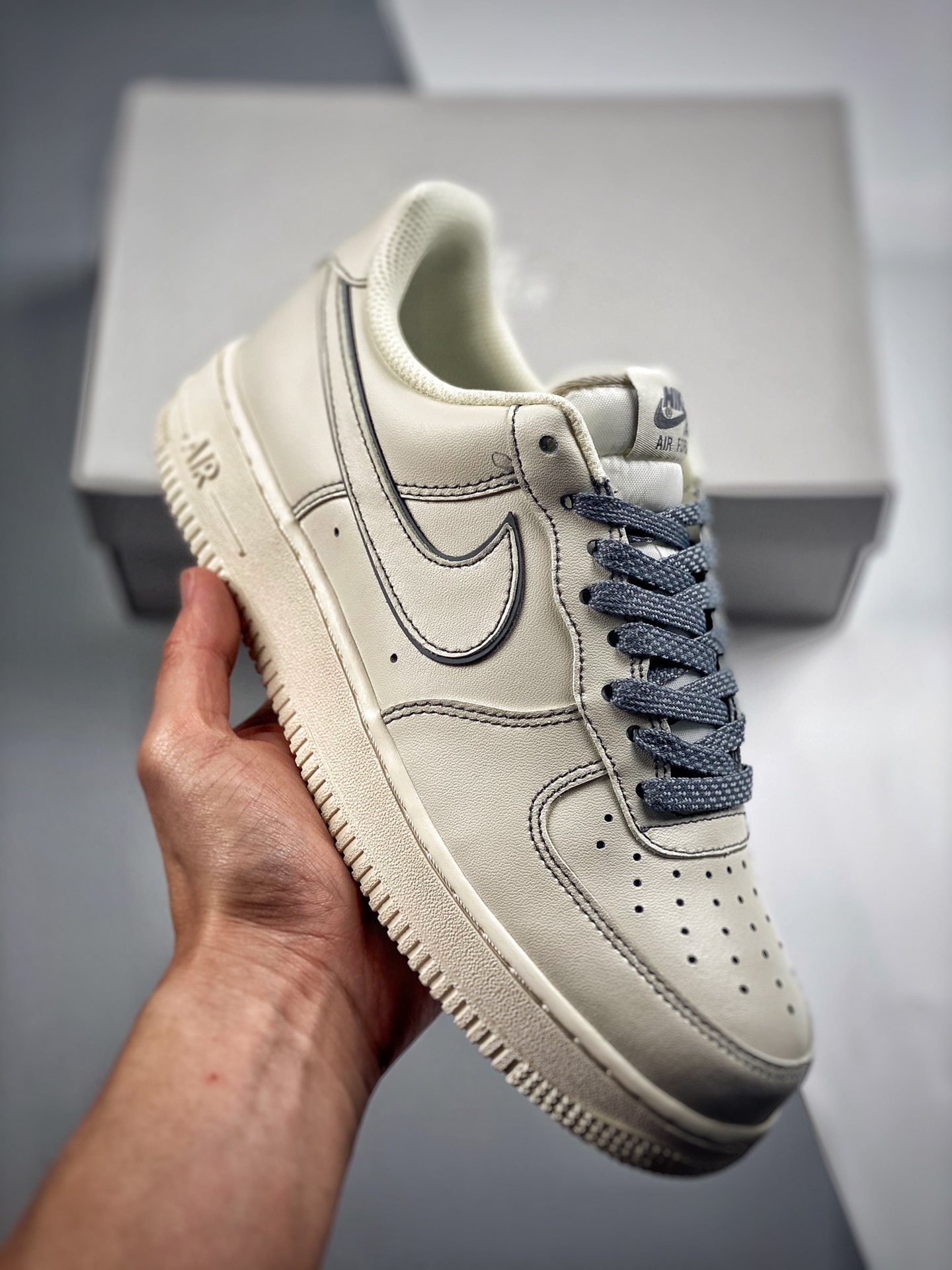 -3 Nike Air Force 1 Low '07 "Bugs Bunny" blanco gris cielo estrellado, Air Force 1 low top casual skate shoes, piel per…