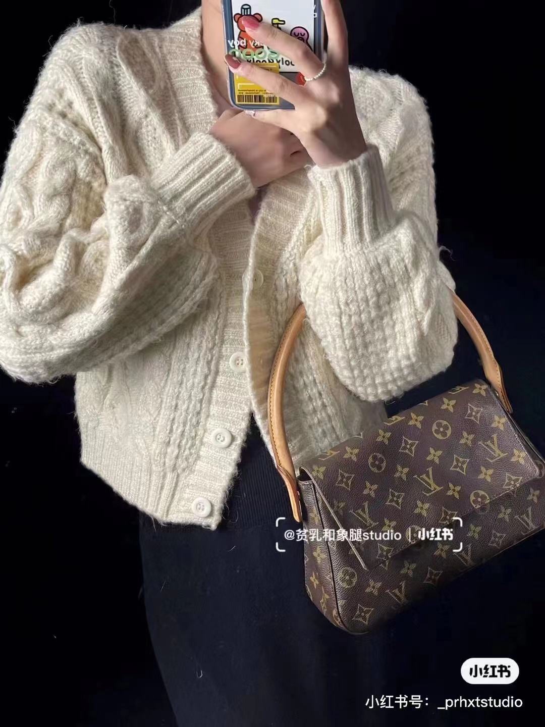 NO:551135,[looing second-hand shoulder bag] M51147 presbyopia model picture,19860909【looing中古 单肩手袋】M51147老花 模特图,,Bag