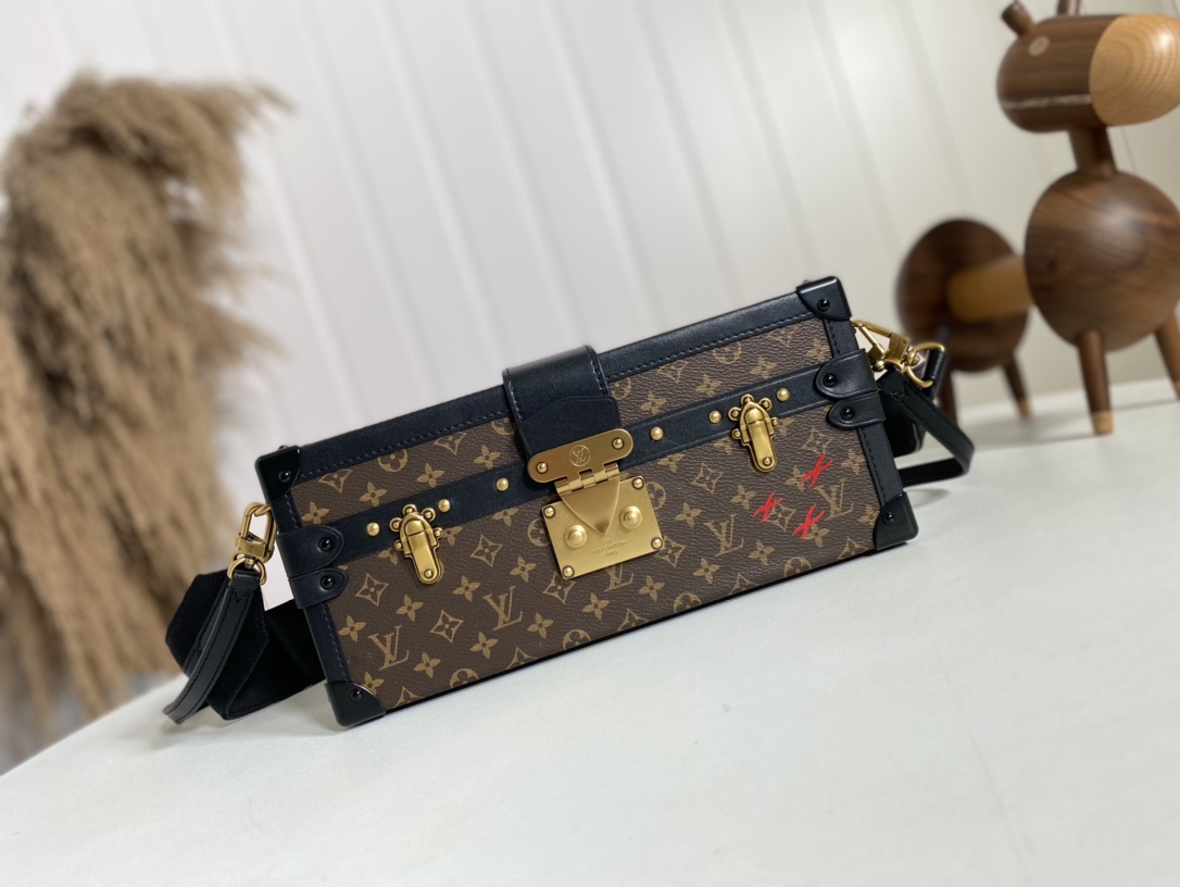 Louis Vuitton LV Petite Malle AAA+
 Bags Handbags Orange Red Monogram Canvas Spring/Summer Collection M46120