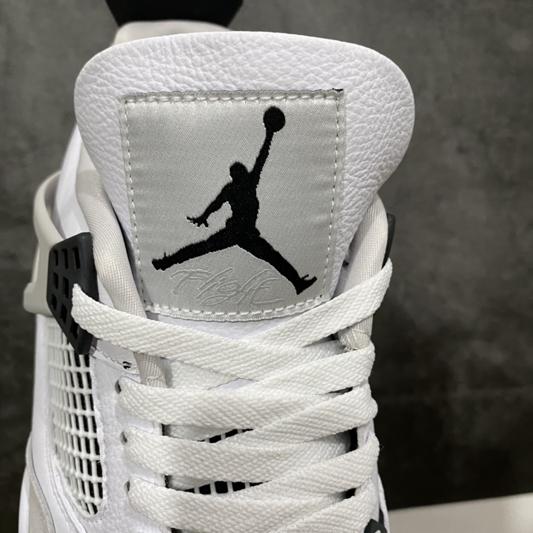 图片[9]-外贸纯原Air Jordan AJ4 黑白灰 小白水泥 DH6927-111 大厂出品 原材料打造 鞋型完美 实物非常漂亮 裁边清洁度完美 基本挑不出毛病 长鞋舌区别市场短舌头 网格不打皱 正确针车 尺码：40-47.5-选品中心