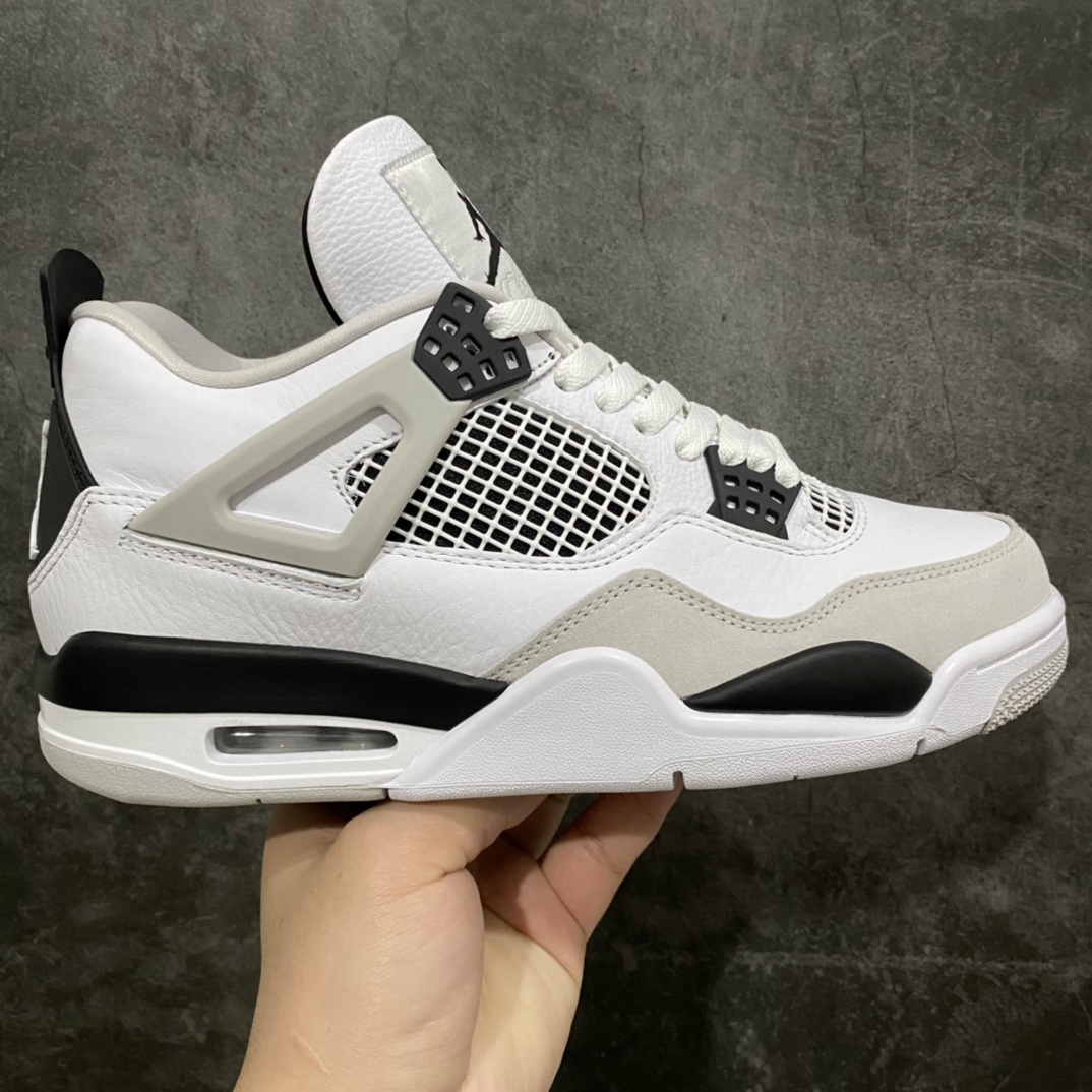 外贸纯原Air Jordan AJ4 黑白灰 小白水泥 DH6927-111 大厂出品 原材料打造 鞋型完美 实物非常漂亮 裁边清洁度完美 基本挑不出毛病 长鞋舌区别市场短舌头 网格不打皱 正确针车 尺码:40-47.5-选品中心
