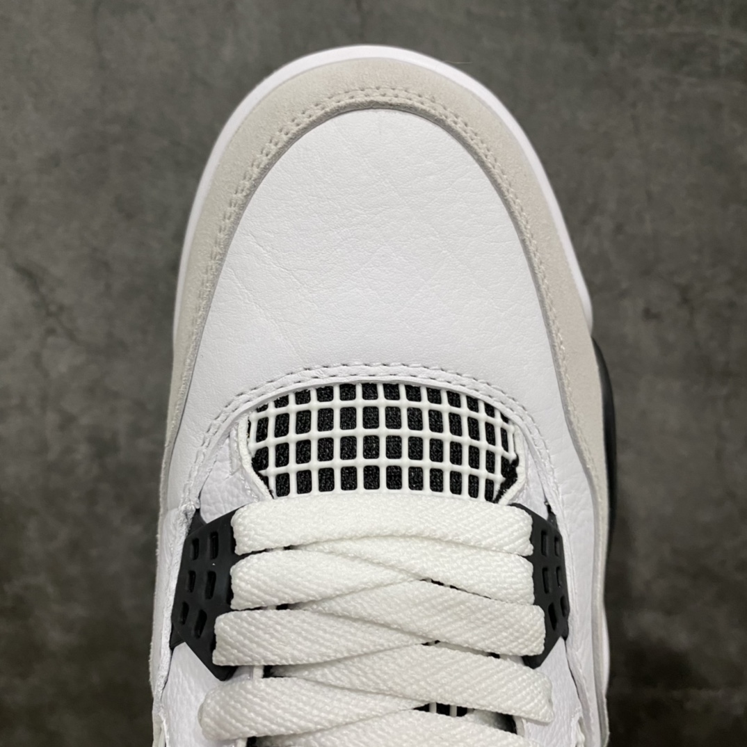 图片[5]-外贸纯原Air Jordan AJ4 黑白灰 小白水泥 DH6927-111 大厂出品 原材料打造 鞋型完美 实物非常漂亮 裁边清洁度完美 基本挑不出毛病 长鞋舌区别市场短舌头 网格不打皱 正确针车 尺码：40-47.5-选品中心