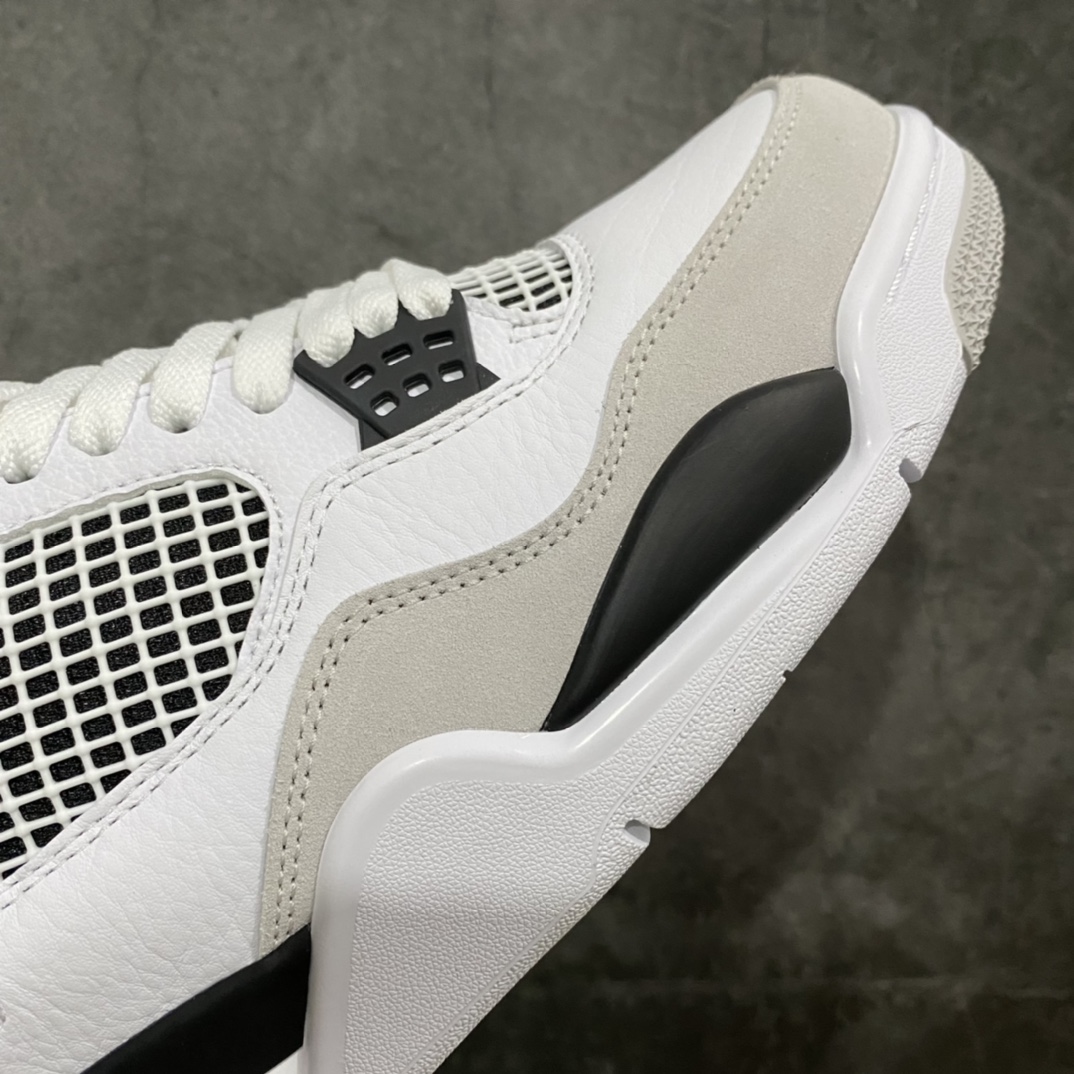 图片[6]-外贸纯原Air Jordan AJ4 黑白灰 小白水泥 DH6927-111 大厂出品 原材料打造 鞋型完美 实物非常漂亮 裁边清洁度完美 基本挑不出毛病 长鞋舌区别市场短舌头 网格不打皱 正确针车 尺码：40-47.5-选品中心