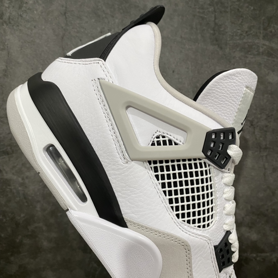 图片[7]-外贸纯原Air Jordan AJ4 黑白灰 小白水泥 DH6927-111 大厂出品 原材料打造 鞋型完美 实物非常漂亮 裁边清洁度完美 基本挑不出毛病 长鞋舌区别市场短舌头 网格不打皱 正确针车 尺码：40-47.5-选品中心