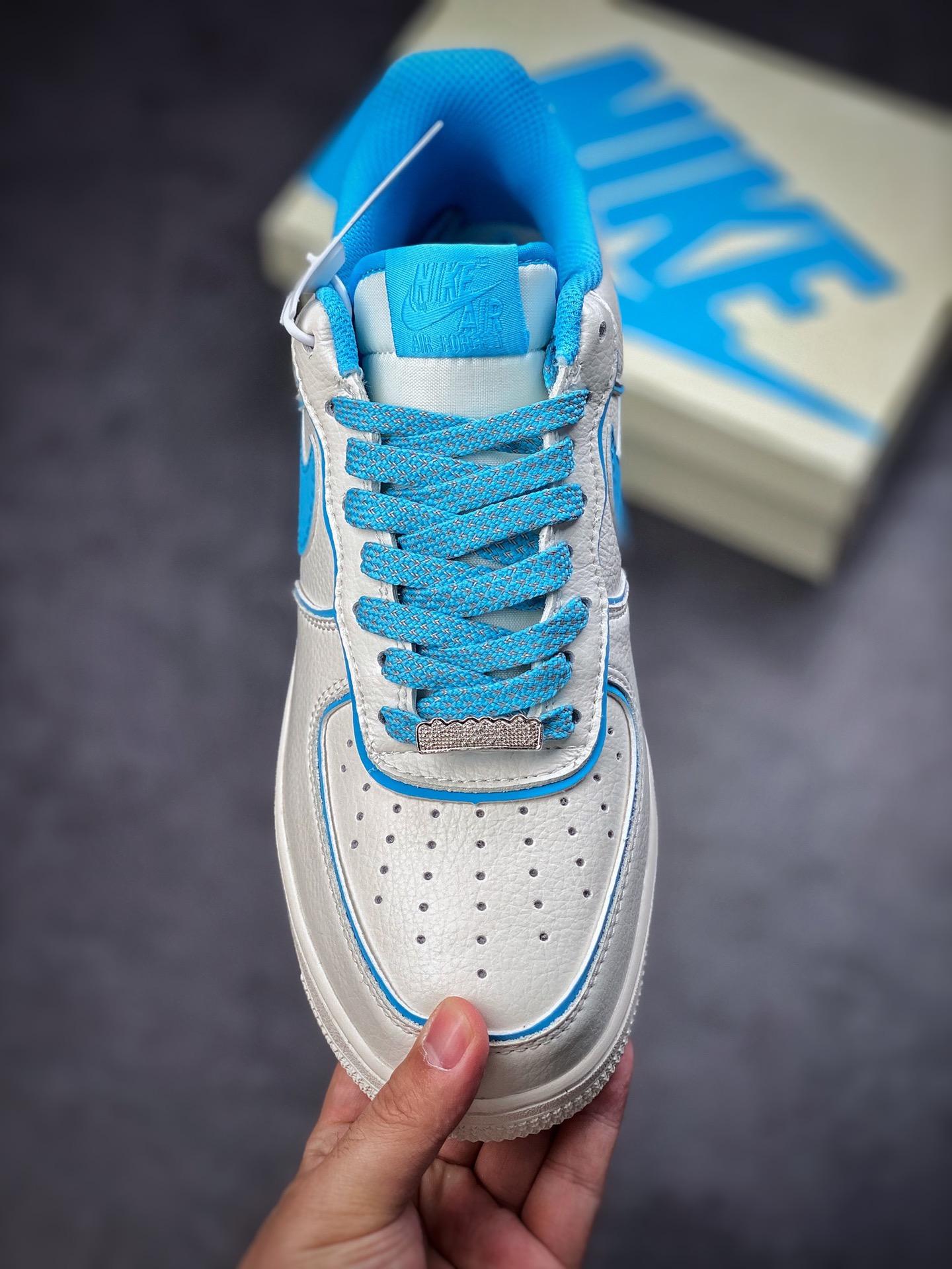 260 Nike Air Force 1 Low 07 米白蓝炫彩“夜魔侠” UH8958-066
