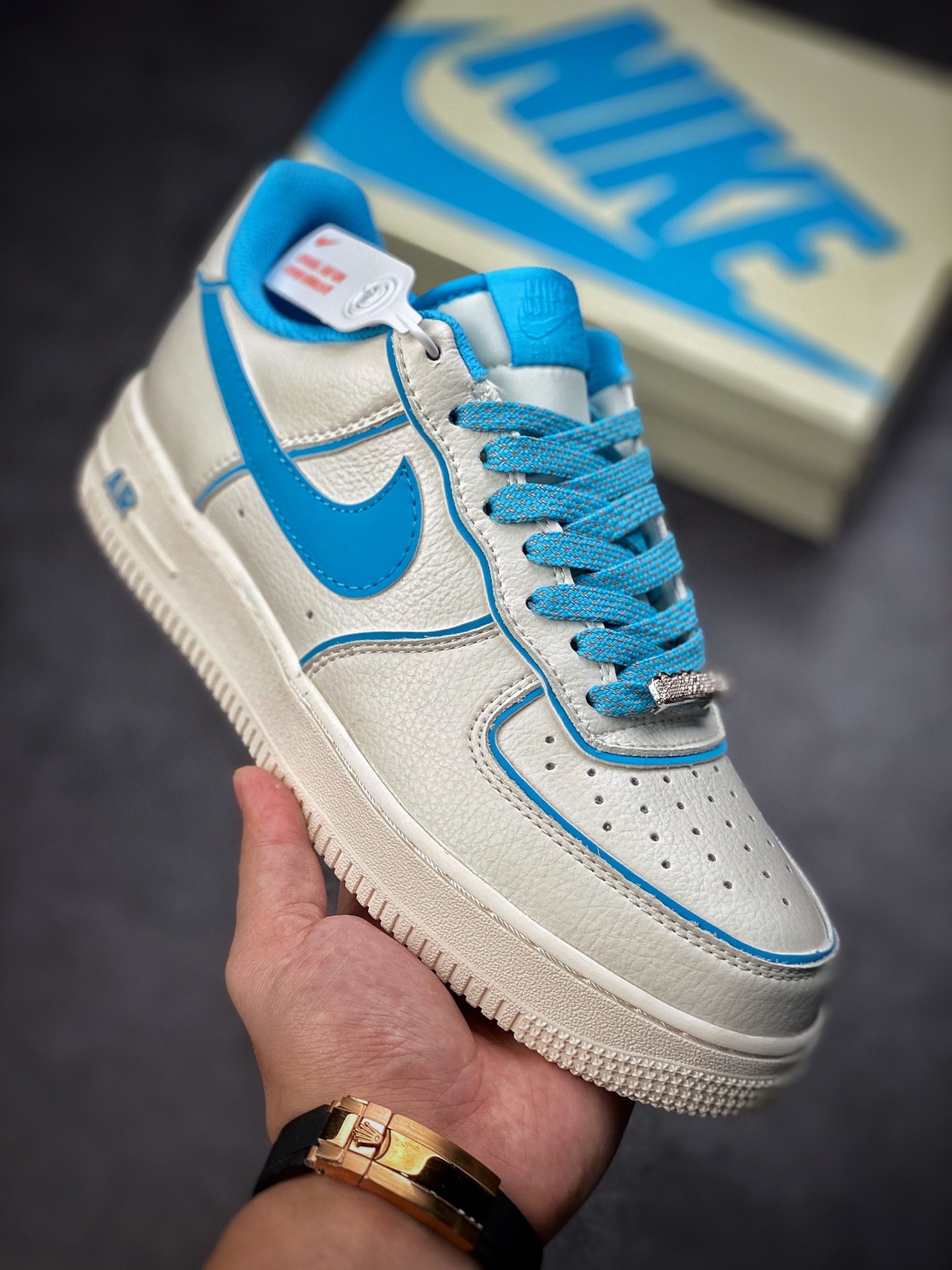 260 Nike Air Force 1 Low 07 米白蓝炫彩“夜魔侠” UH8958-066
