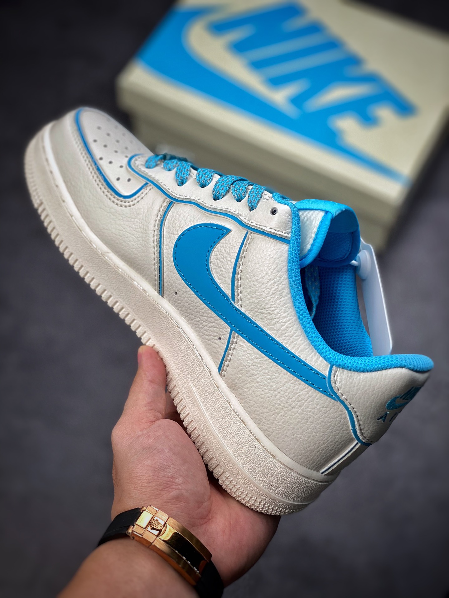 260 Nike Air Force 1 Low 07 米白蓝炫彩“夜魔侠” UH8958-066