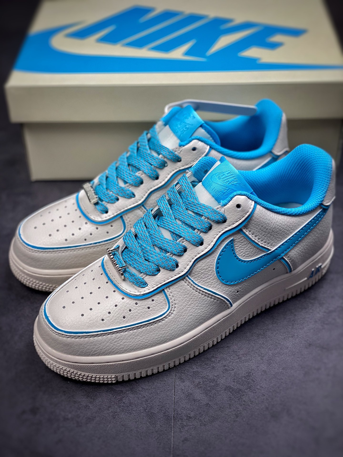260 Nike Air Force 1 Low 07 米白蓝炫彩“夜魔侠” UH8958-066