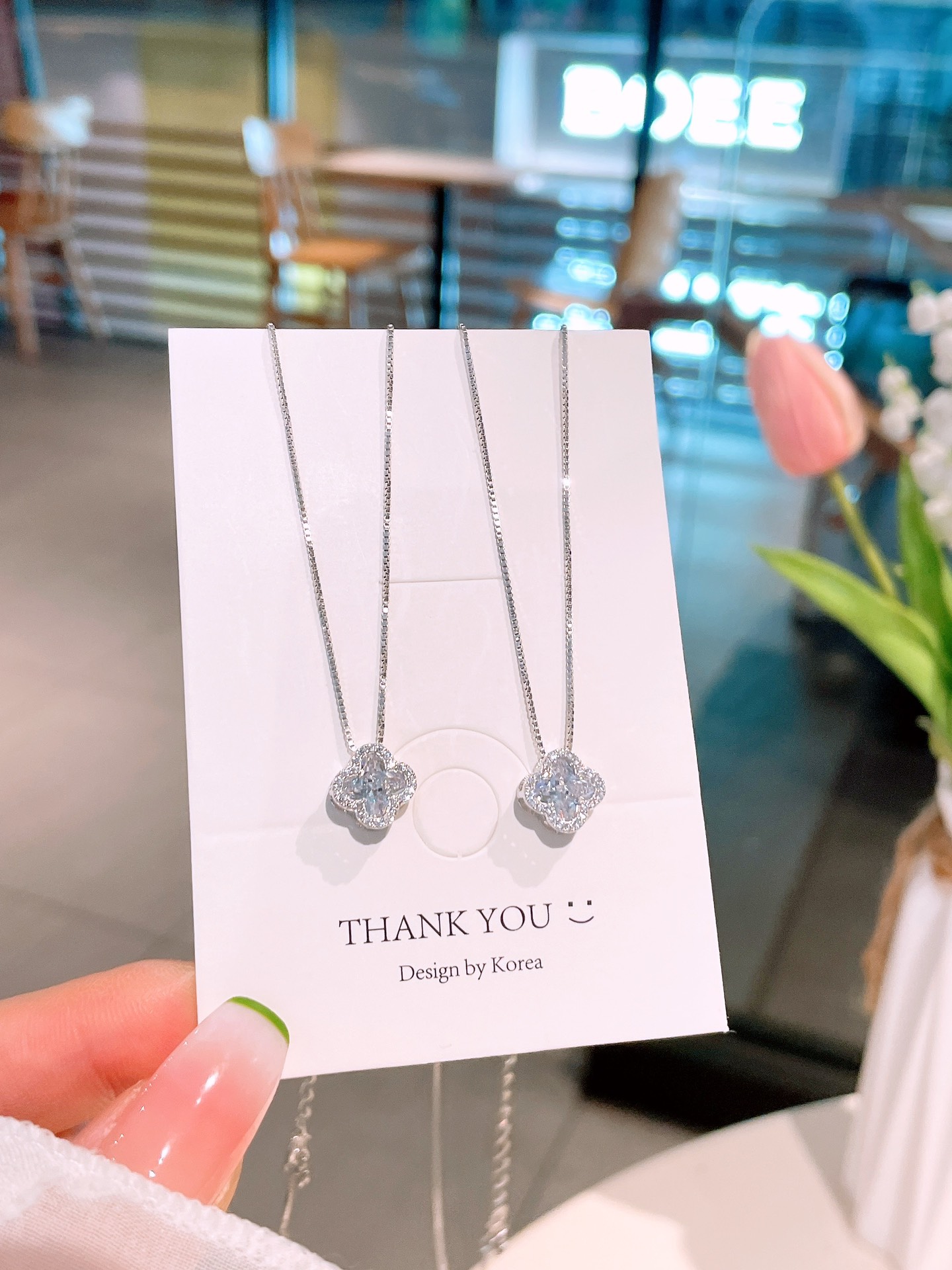 High Polish Silver Necklace French Workplace Silver