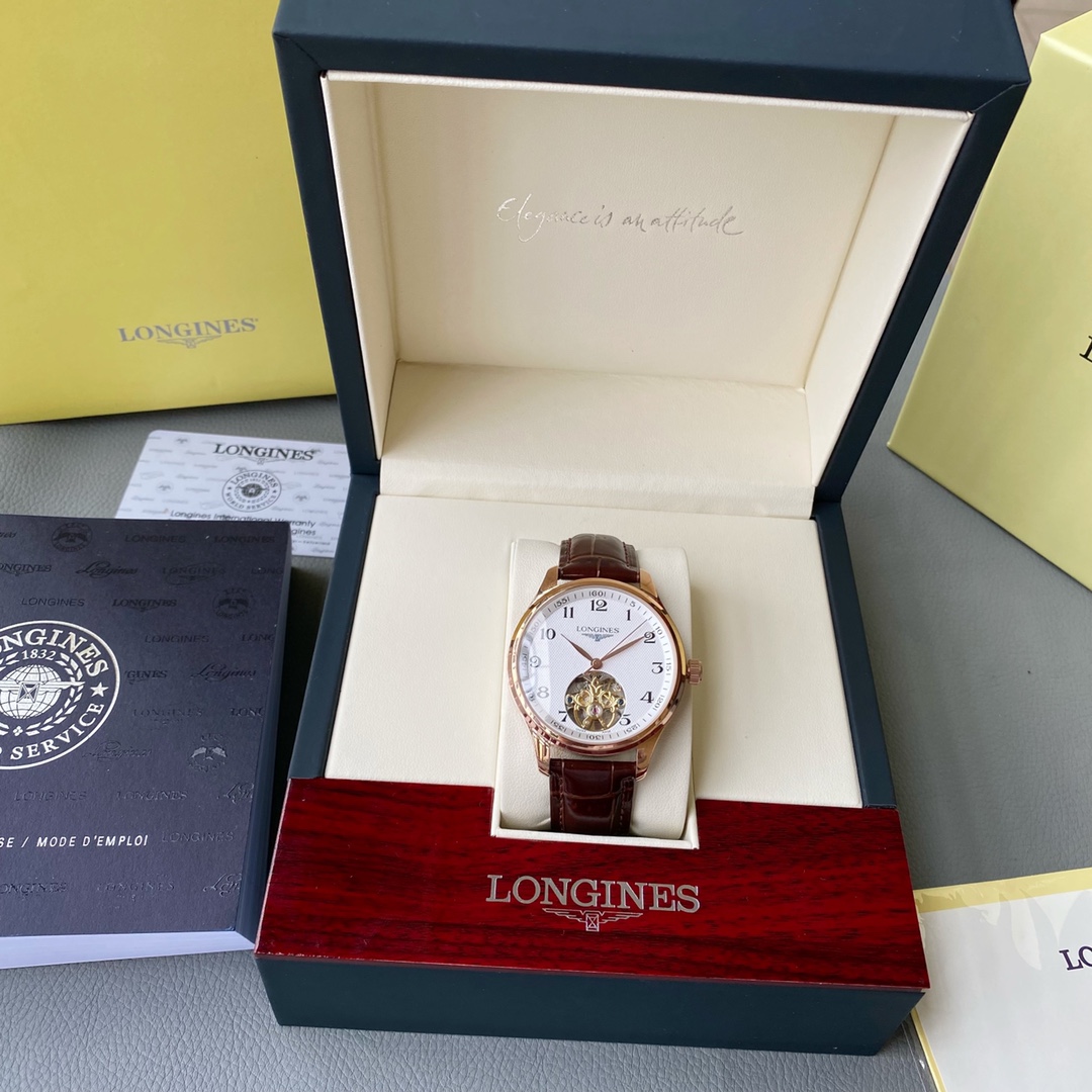 NO:393860,White shell, rose gold.〖Spring, Longines famous craftsman's latest tourbillon〗Longines - Longines boutique men's watch multi-functional design, noble and elegant, gentlemanly style, excellent quality, hot sale throughout the city. It uses fully automatic mechanical movement, top-grade 316 stainless steel case, imported Italian calfskin strap, super mineral mirror, diameter 43mm excellent production, longines, cowhide19860909白壳,玫瑰金.〖春季,浪琴名匠最新陀飞轮〗浪琴-Longines 精品男士腕表多功能设计,尊贵大气,绅士风范,卓越品质,热卖全城.采用全自动机械机芯,顶级316精钢表壳,进口意大利小牛皮表带,矿物质超强镜面,直径43mm卓越出品 精品不断,,longines,cowhide,Watch