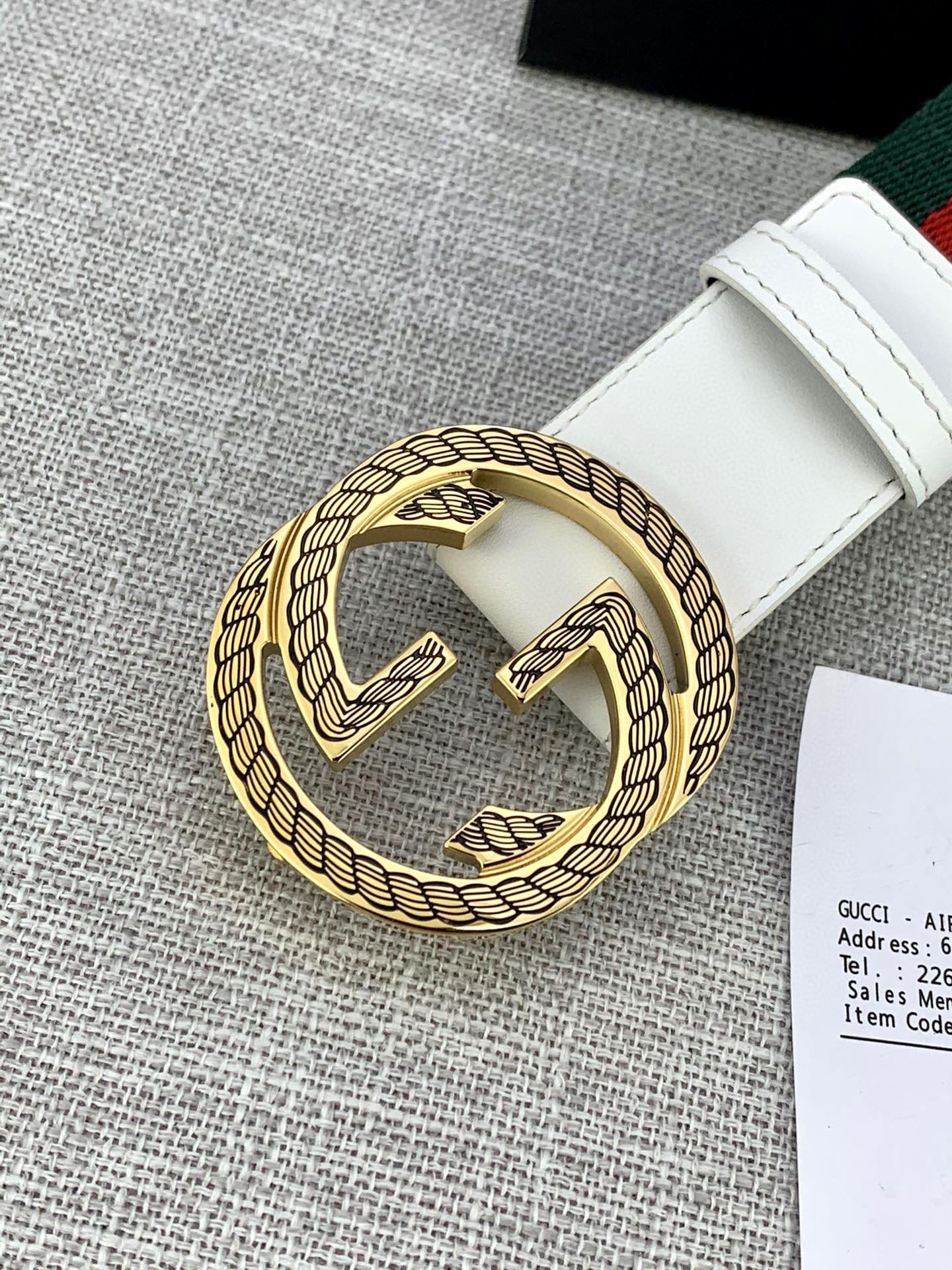 宽度3.8cmGUCCI经典帆布织带