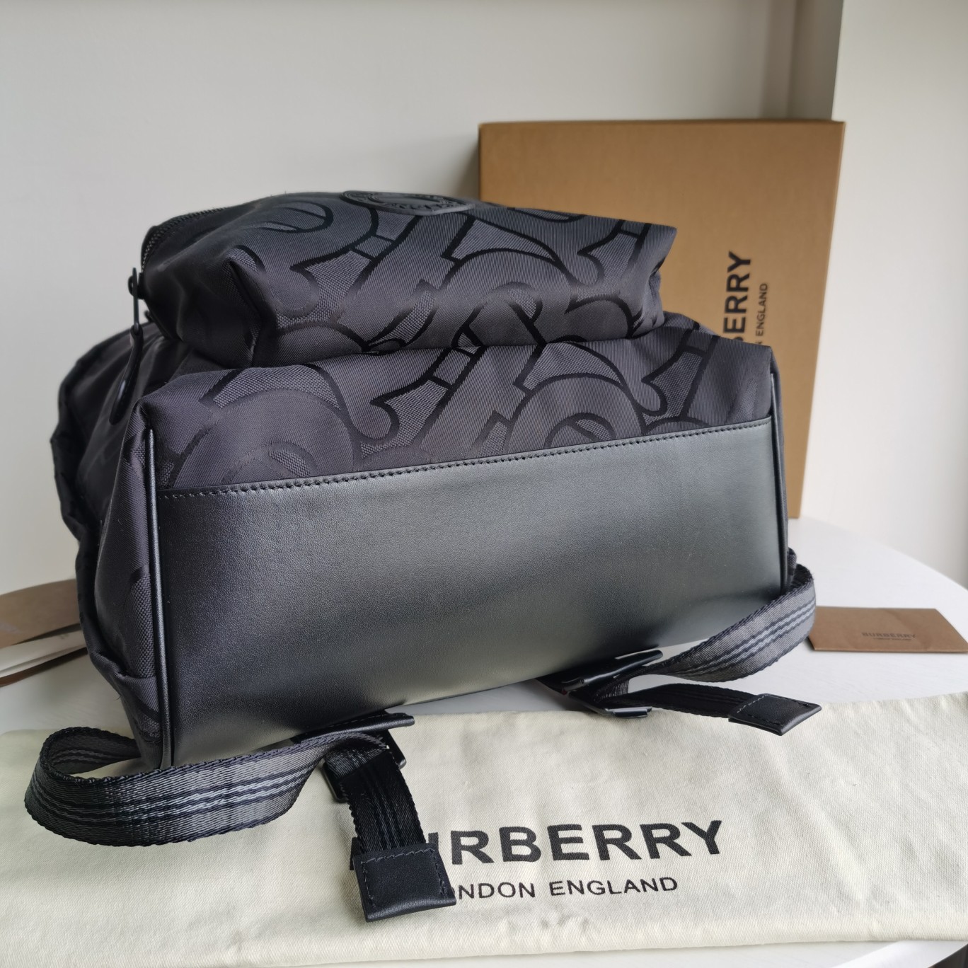 Burberry Monogram Backpack Black Monogram Standard everyday