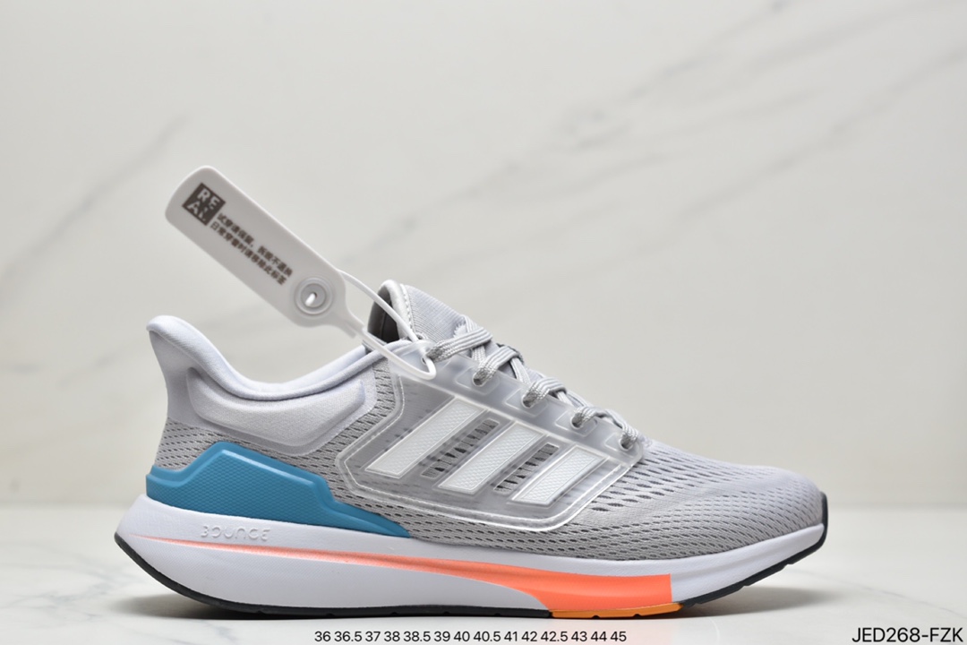 150 阿迪达斯Adidas EQ21 RUN 复古跑鞋 鞋身材质为全网眼面料