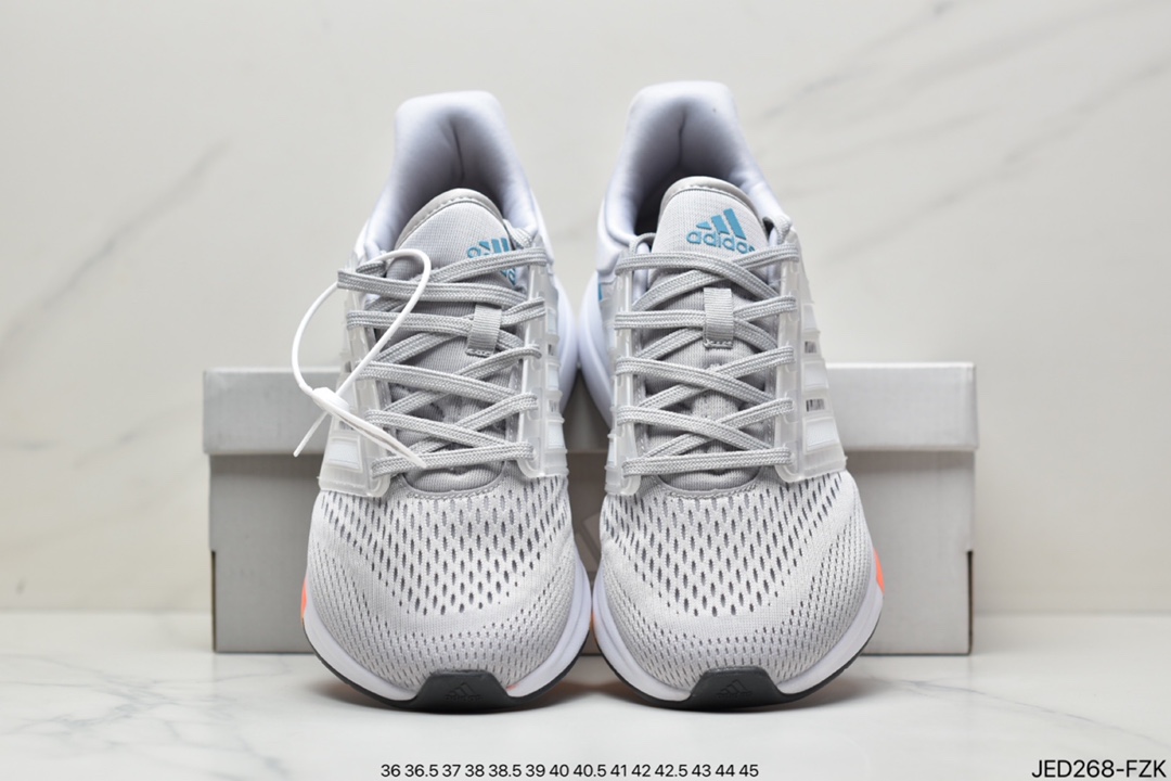 150 阿迪达斯Adidas EQ21 RUN 复古跑鞋 鞋身材质为全网眼面料